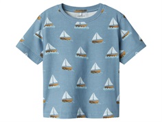 Name It t-shirt spring lake with boat print  